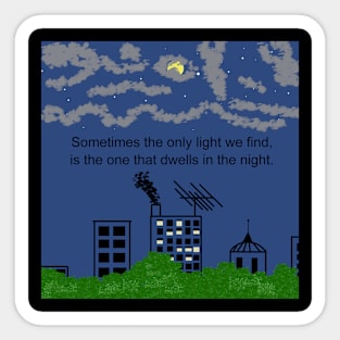 City Night Scape Sticker